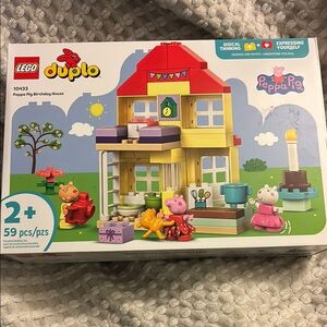 Lego Duplo Peppa Pig Birthday House Building Sets for Creative Play